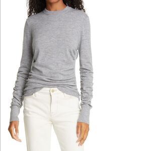 Frame luxe silk blend crew neck sweater size XXS, new